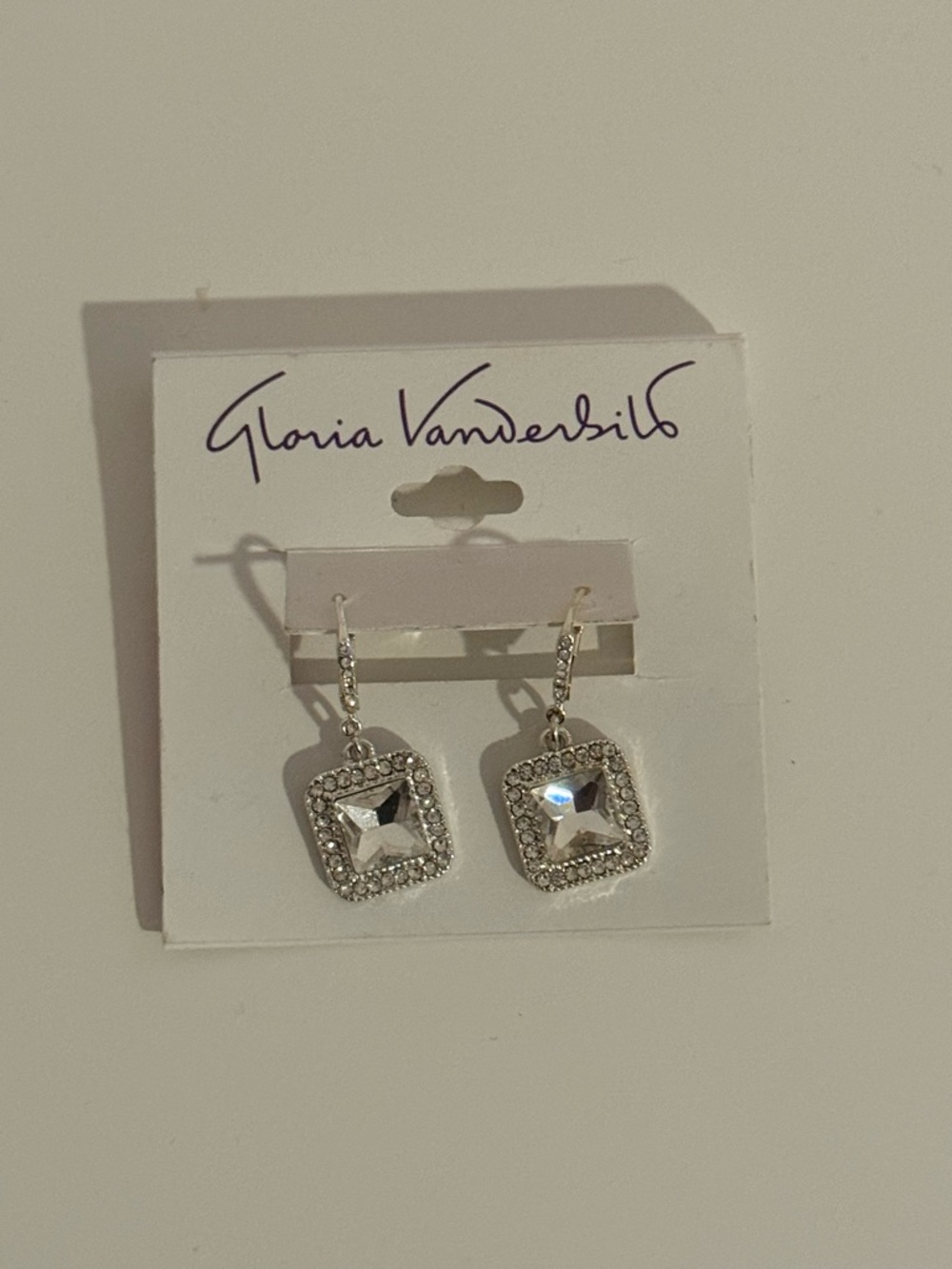 Gloria Vanderbilt Drop Diamond Earrings